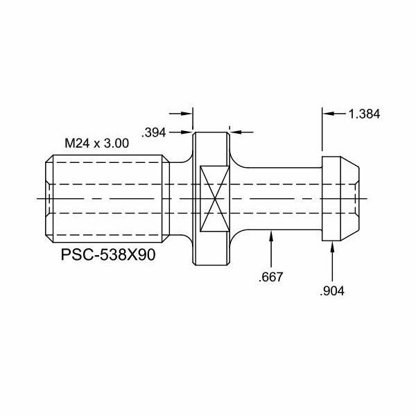 Tj Davies Co Coolant Through Retention Knob PSC-538X90